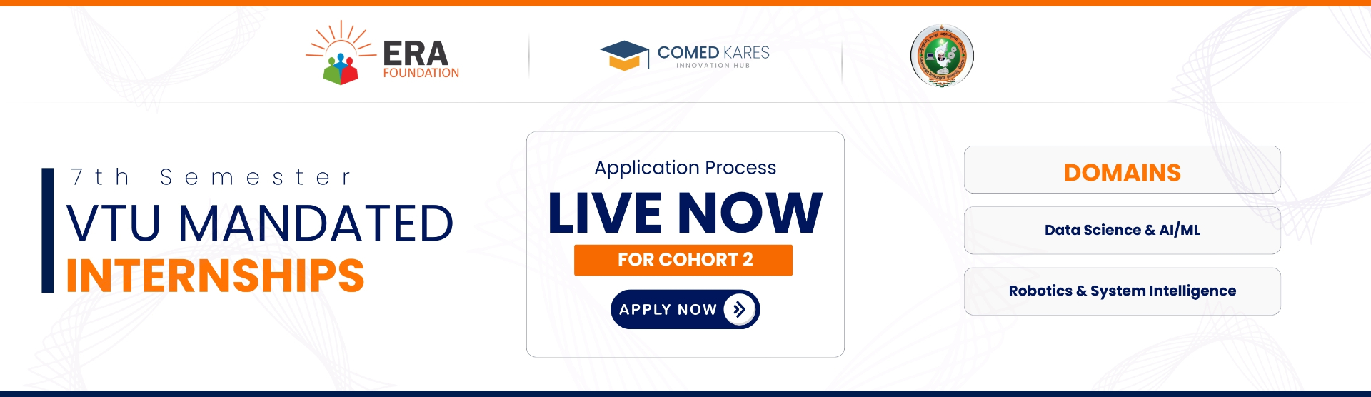 7th Semester VTU Mandated Internships — Application Process Live Now for Cohort 2. Apply Now.